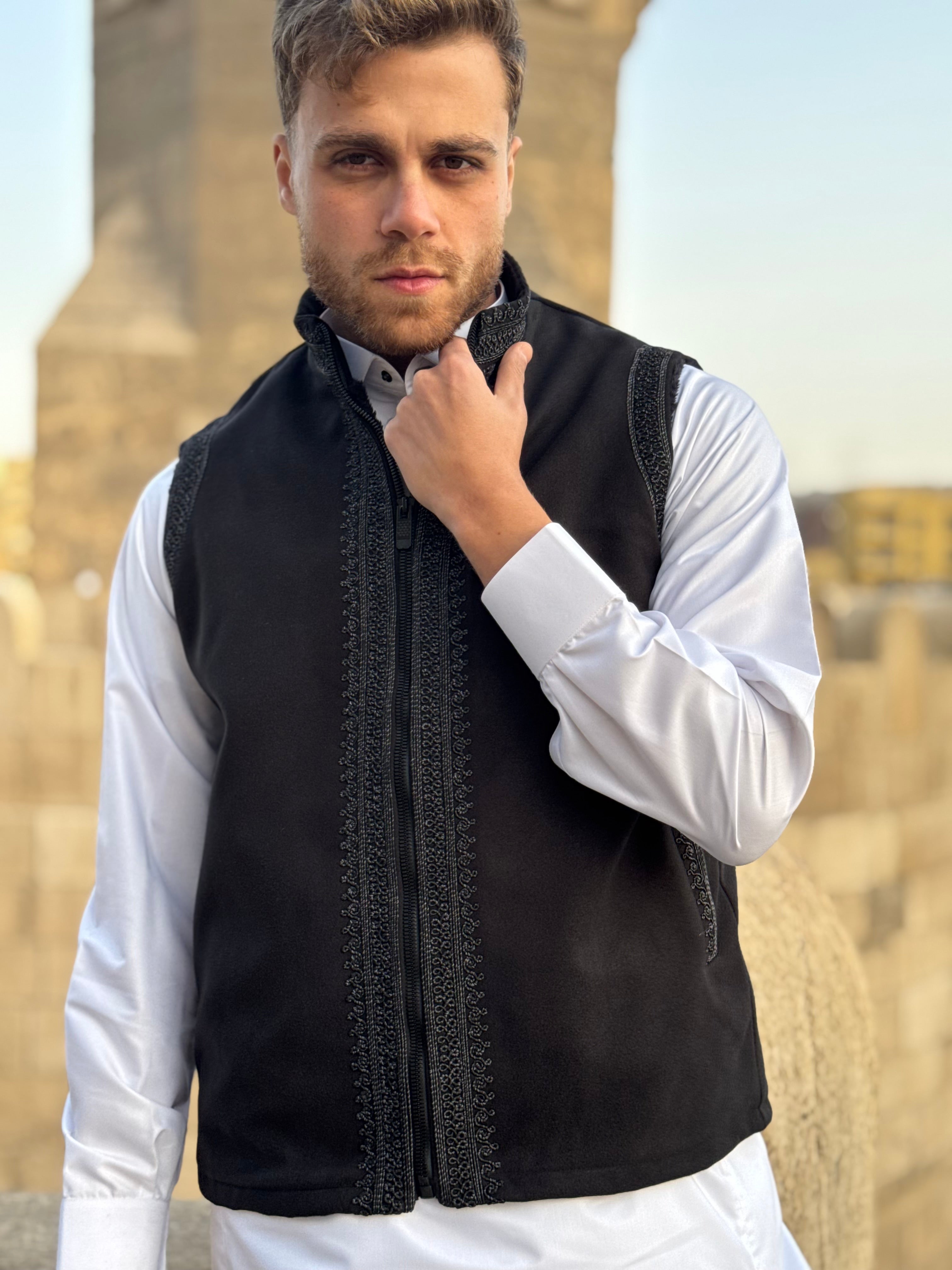 Midnight black Gilet (waistcoat)