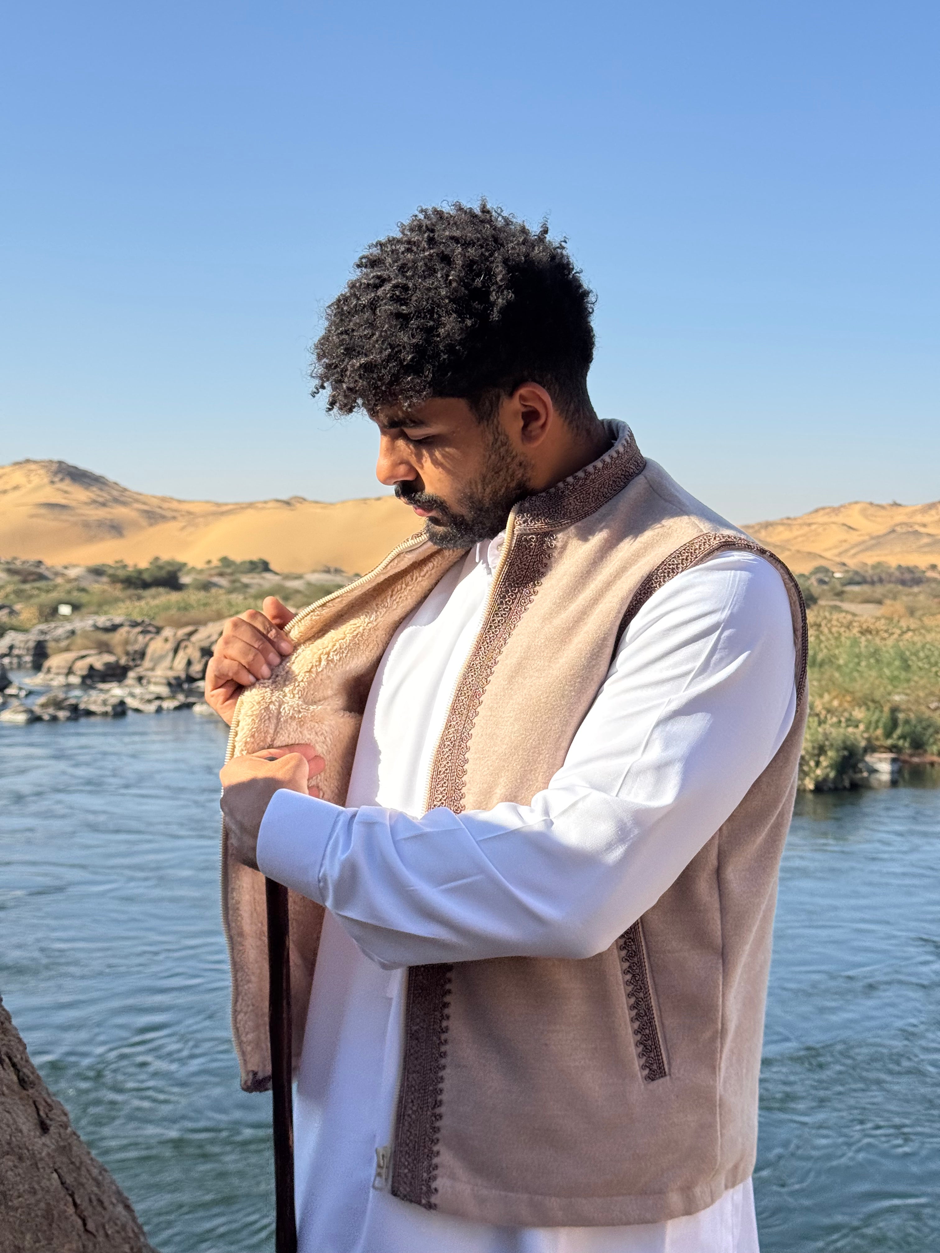 Golden beige gilet (waistcoat)