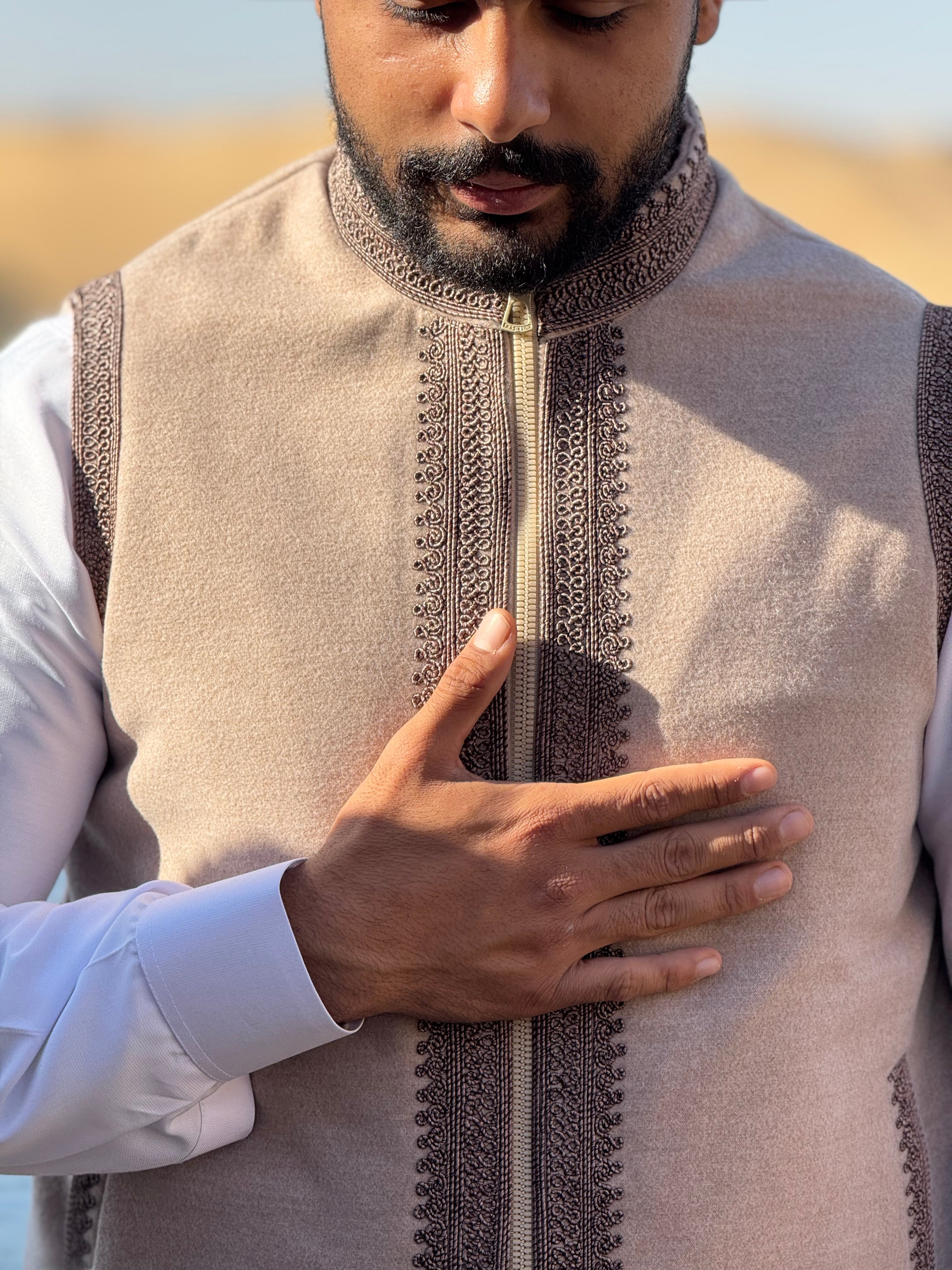 Golden beige gilet (waistcoat)