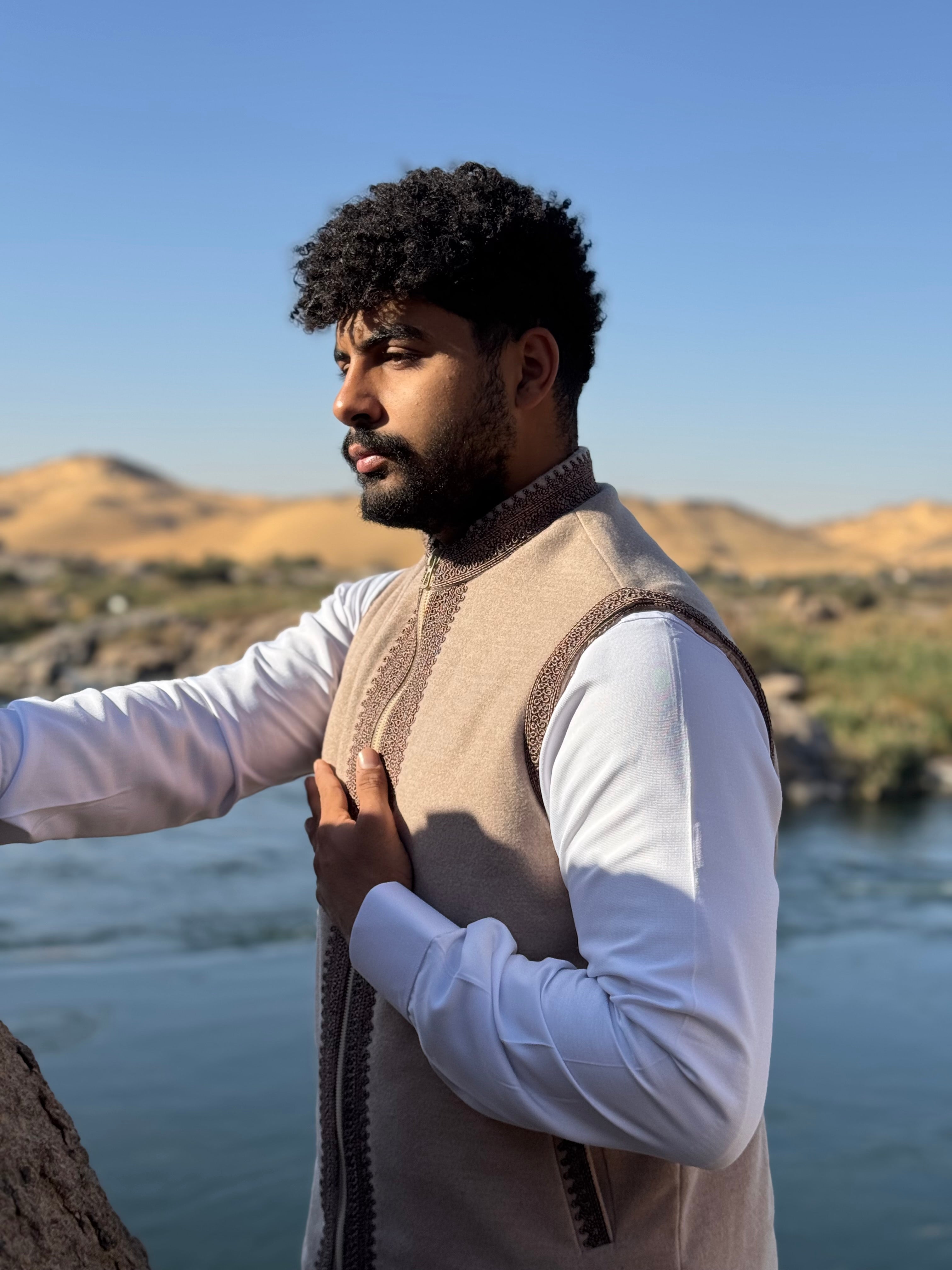 Golden beige gilet (waistcoat)