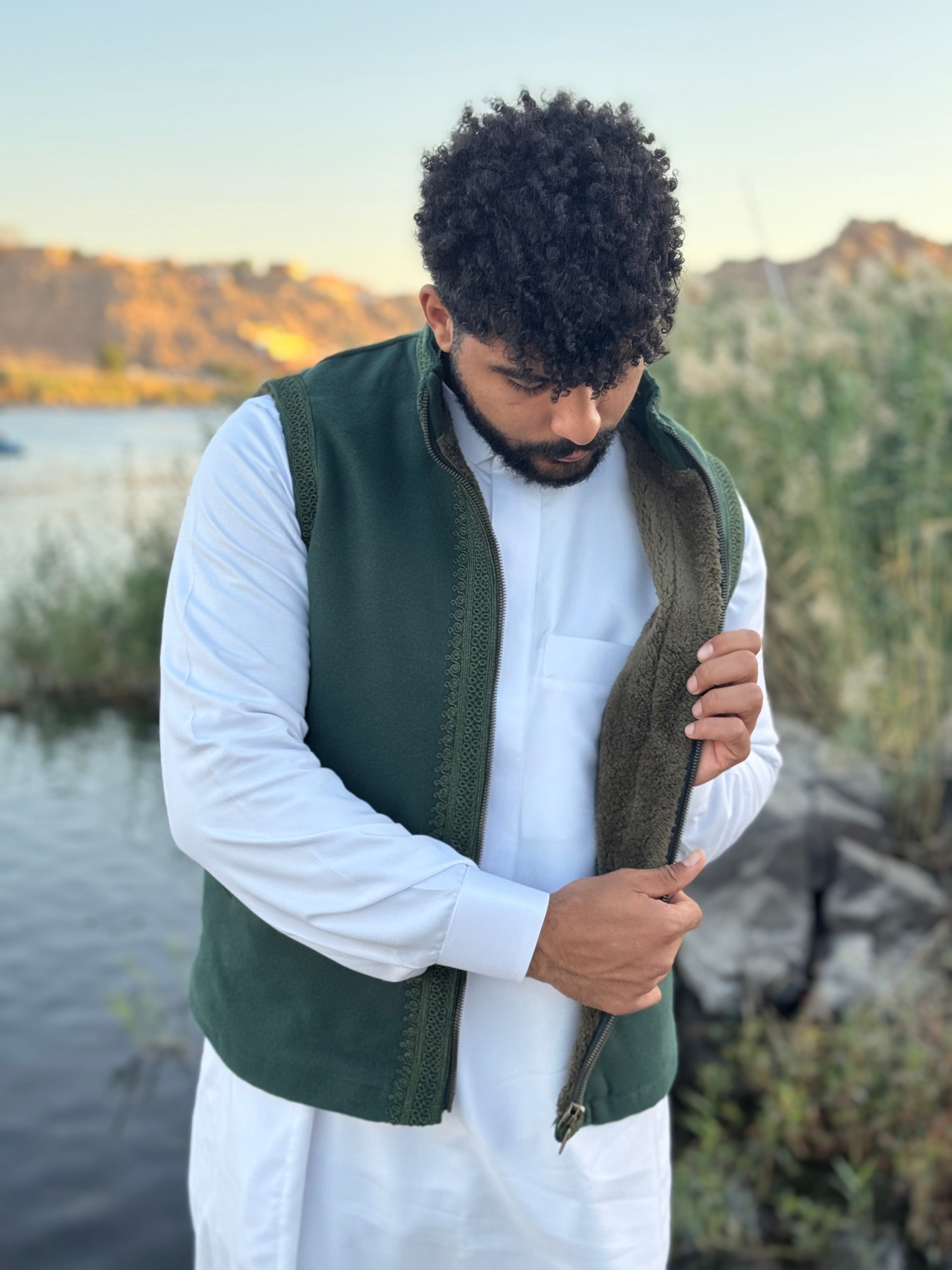 Forest green Gillet (waistcoat)