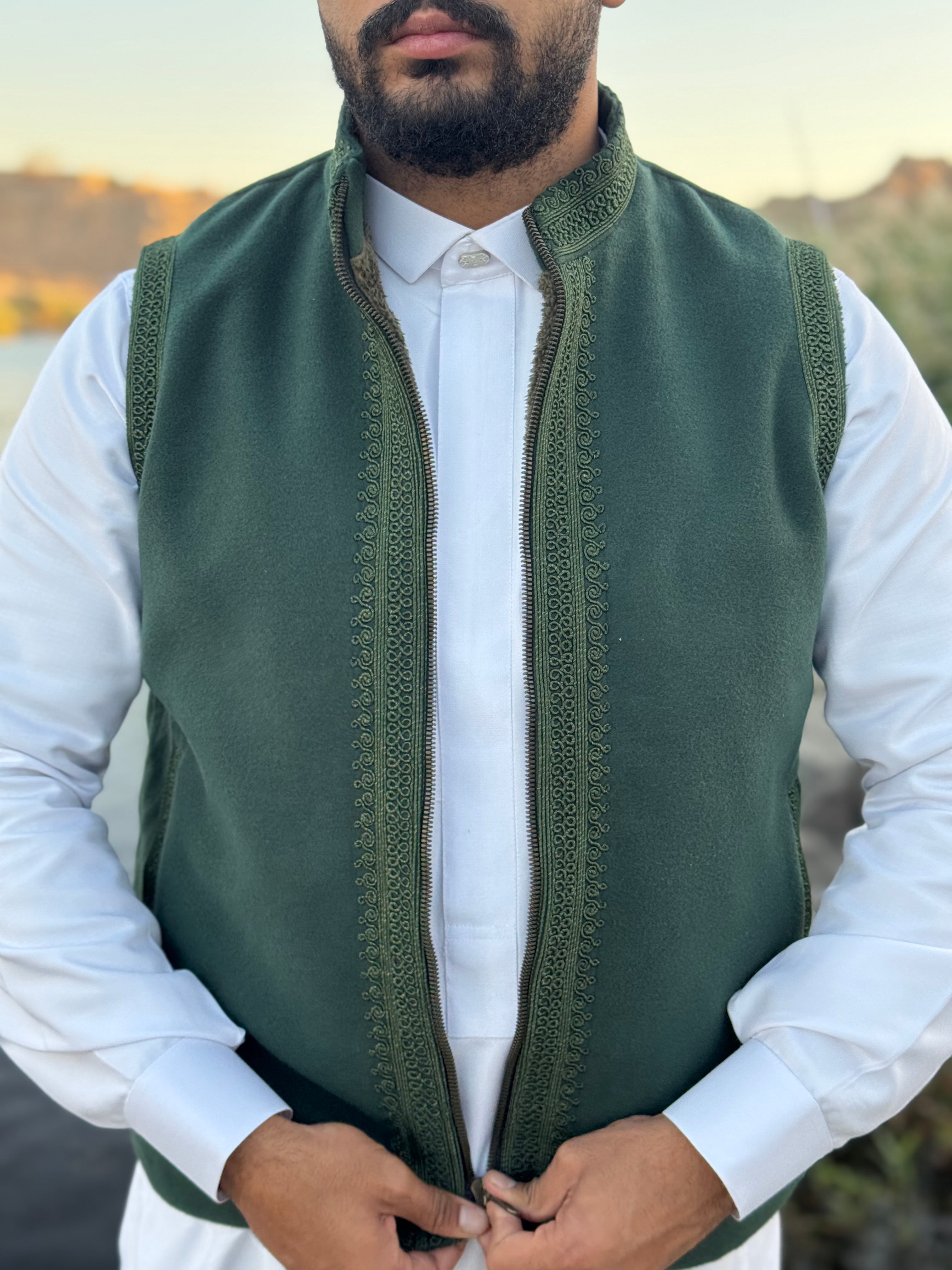 Forest green Gillet (waistcoat)