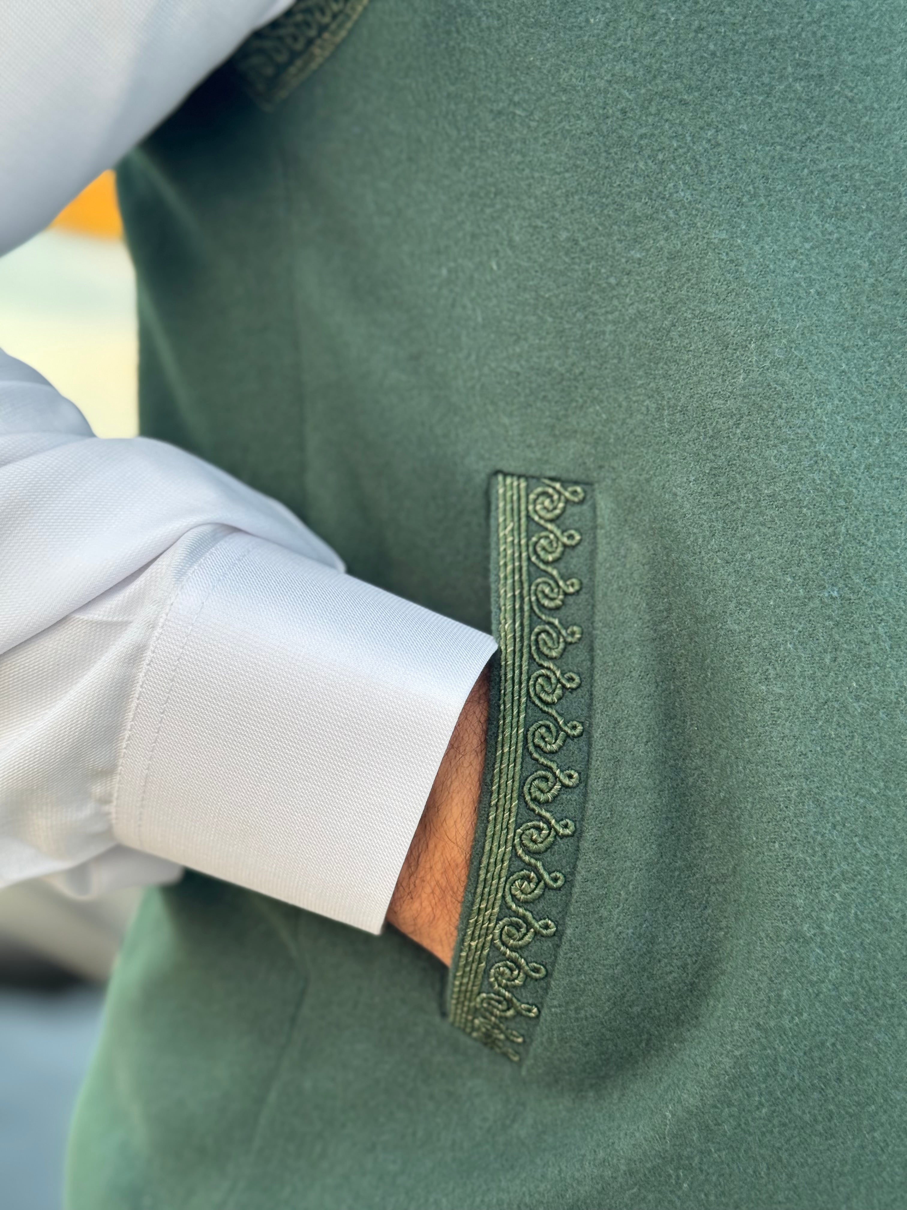 Forest green Gillet (waistcoat)