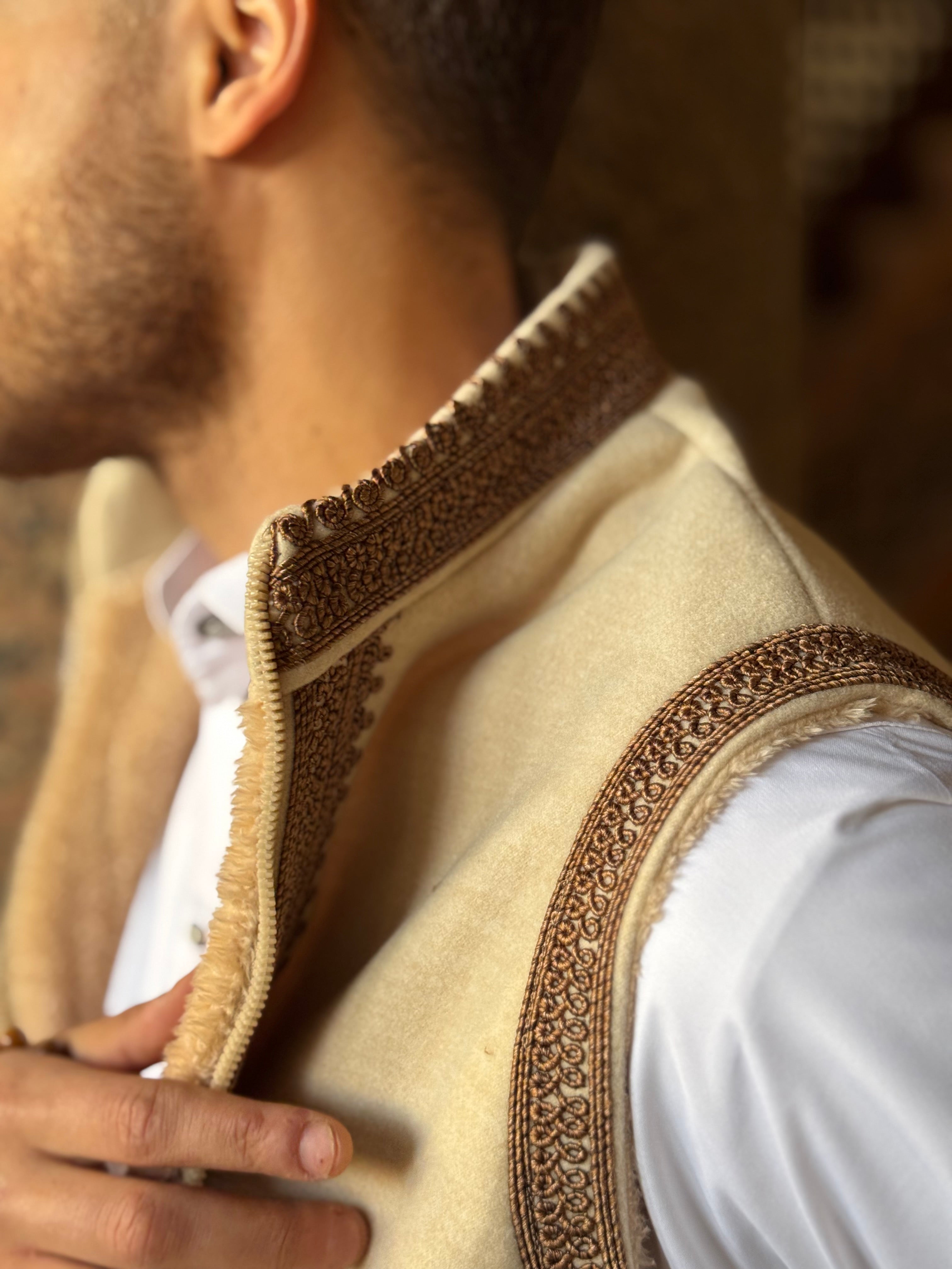 Cream & Gold Gilet (waistcoat)