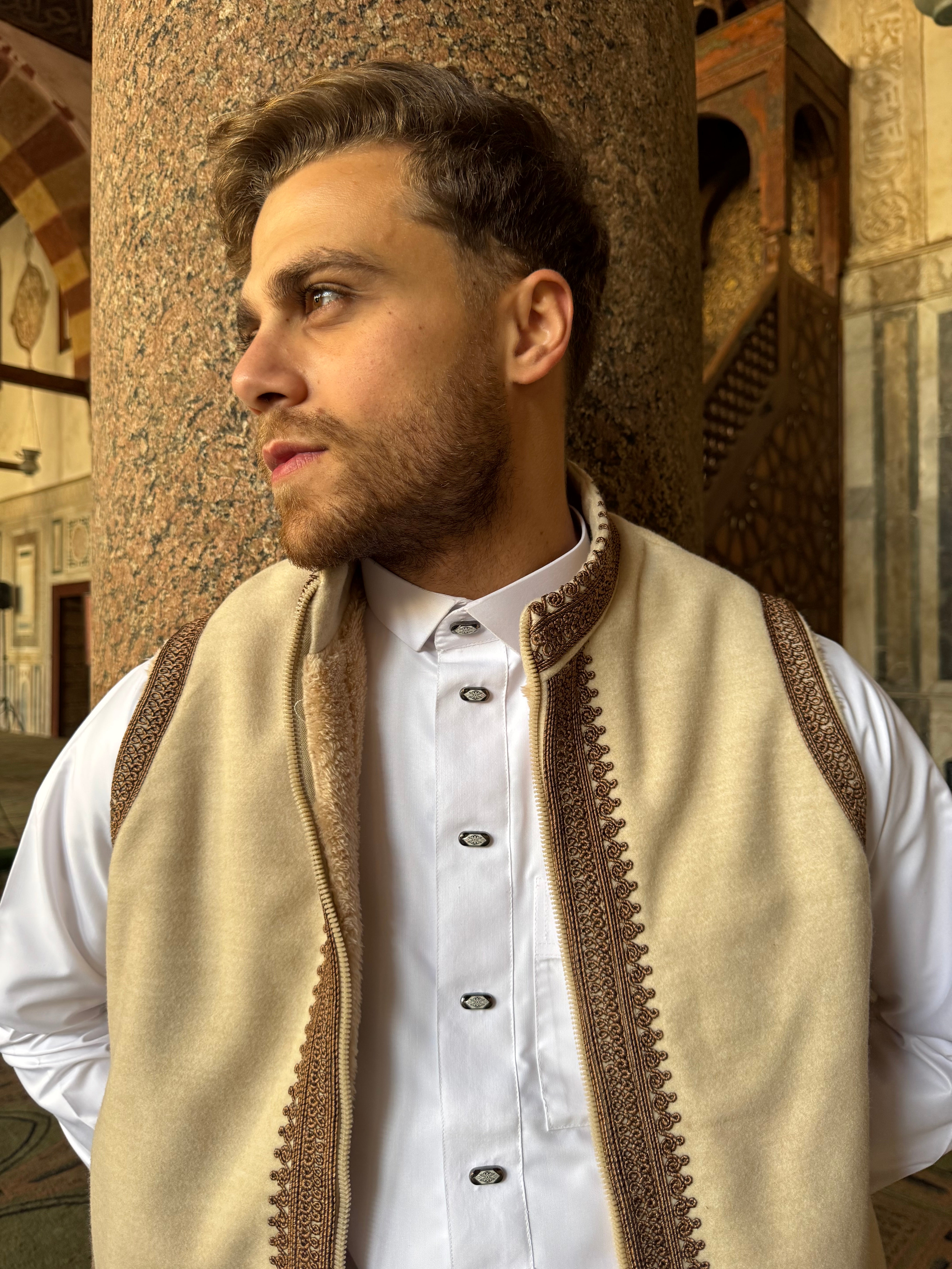 Cream & Gold Gilet (waistcoat)
