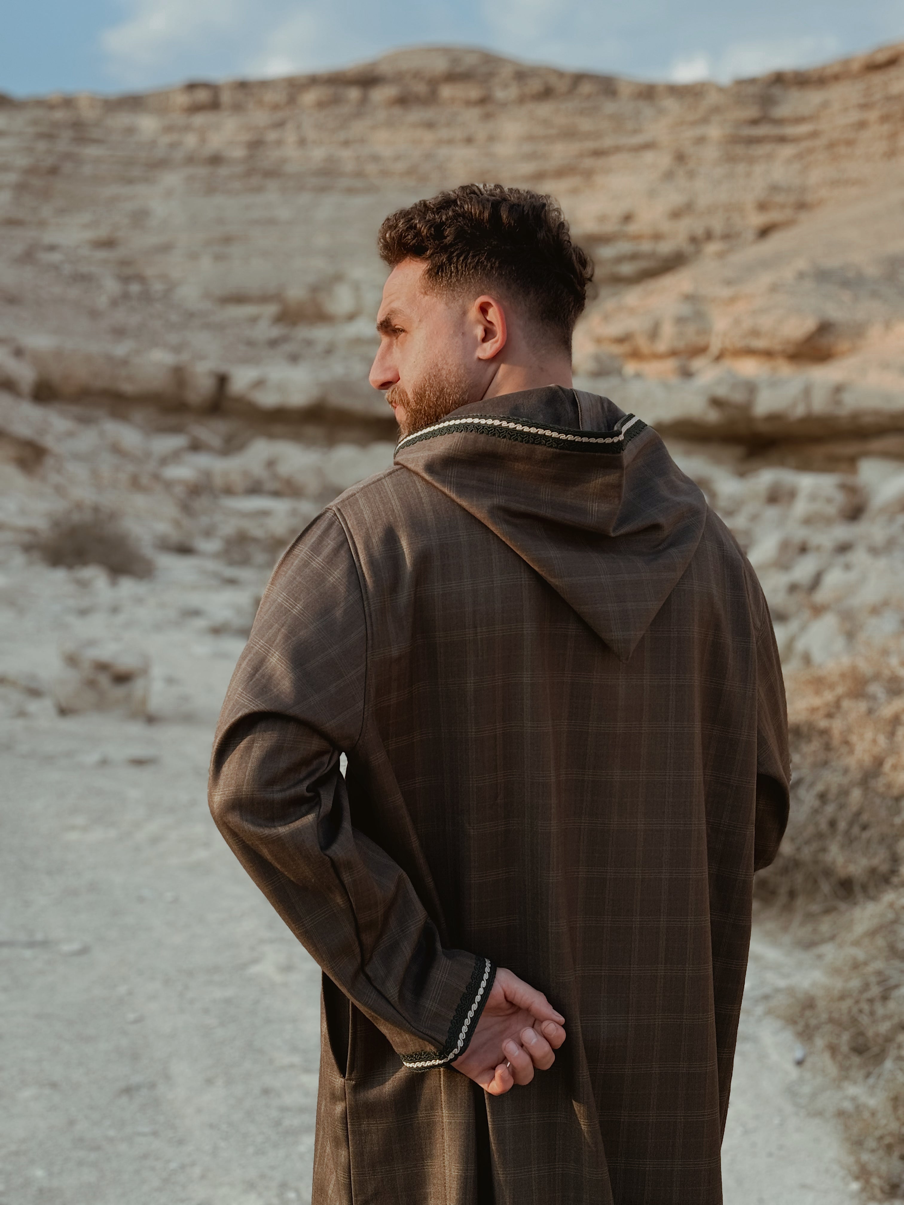 Olive Green checked Thobe