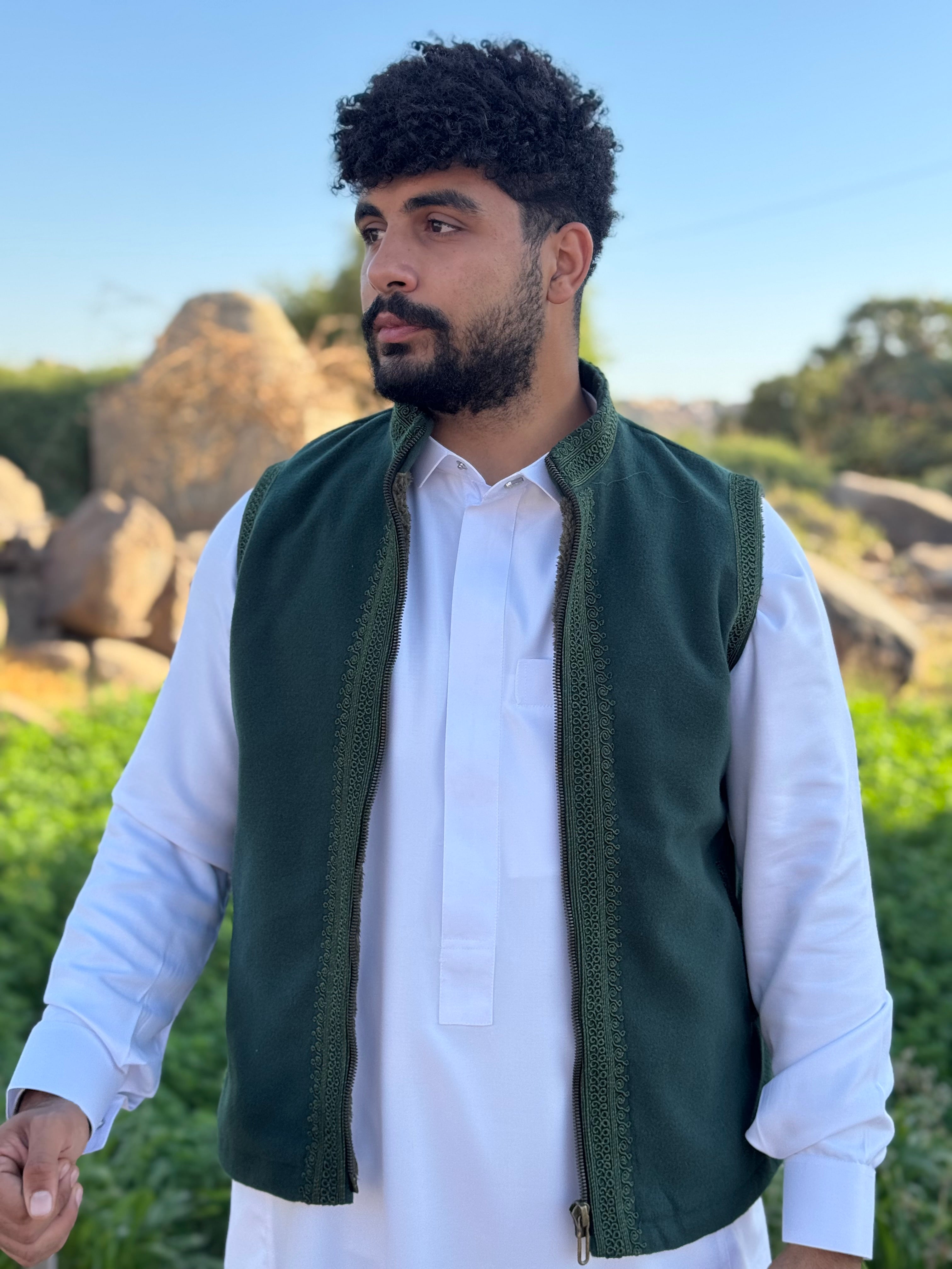 Forest green Gillet (waistcoat)