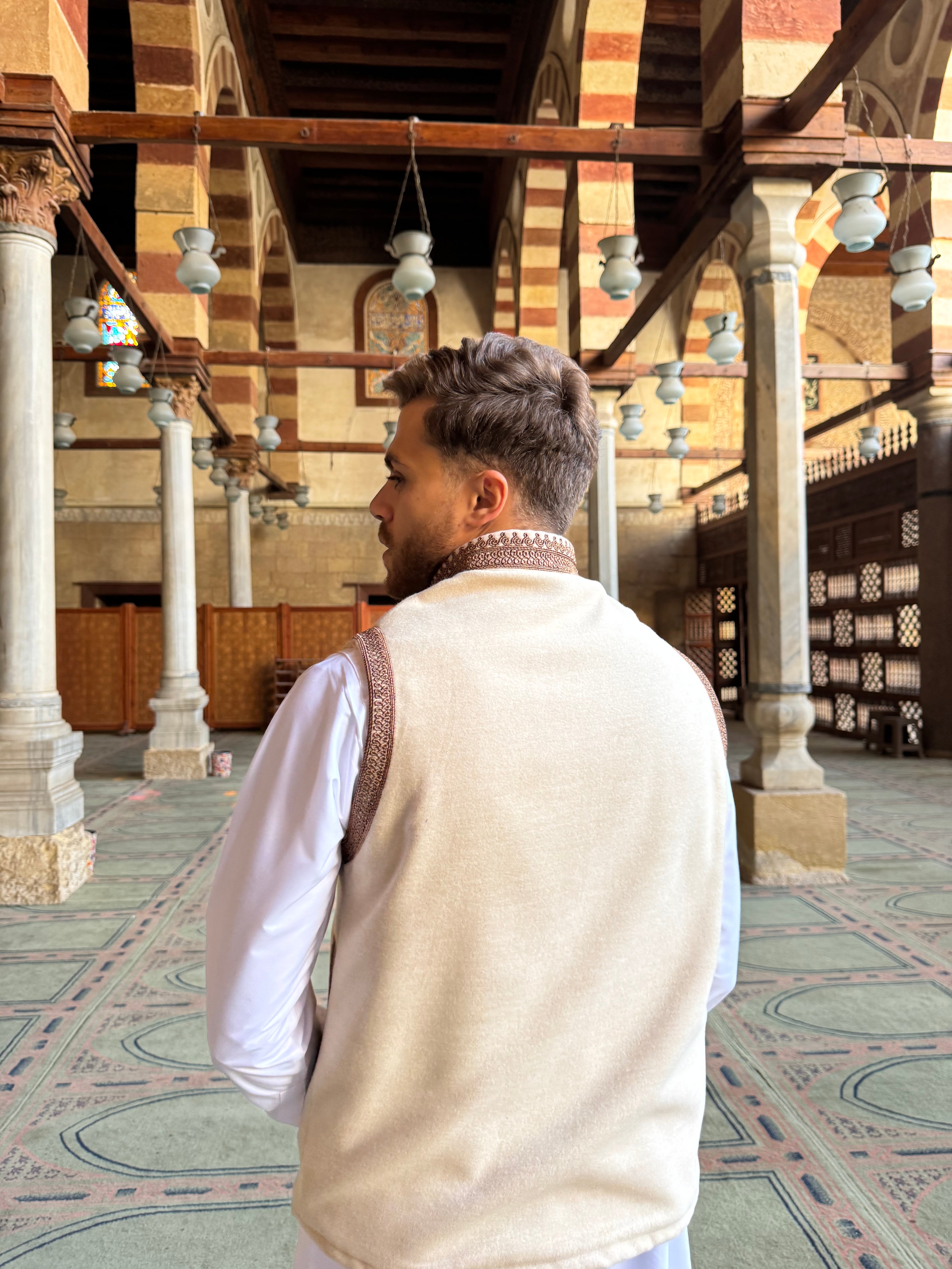 Cream & Gold Gilet (waistcoat)